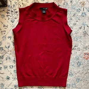 Willi Smith Red Silk Blend Sleeveless Knit Top